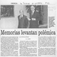 Memorias levantan polémica  [artículo].