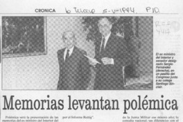 Memorias levantan polémica  [artículo].