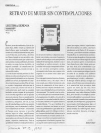 Retrato de mujer sin contemplaciones  [artículo] Jaime Collyer.