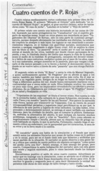 Cuatro cuentos de P. Rojas  [artículo] Carlos León Pezoa.