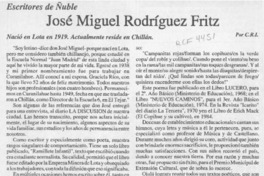 José Miguel Rodriguez Fritz  [artículo] C. R. I.