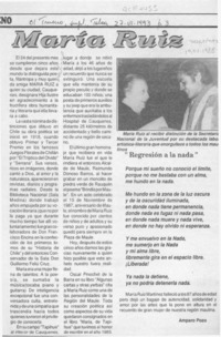 María Ruiz  [artículo] Amparo Pozo.