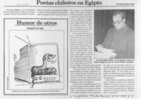 Poetas chilenos en Egipto  [artículo] Marino Muñoz Lagos.
