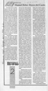 Manuel Heber Rocco del Canto  [artículo] Francisco Medina Cárdenas.