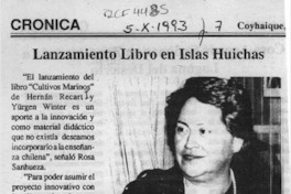 Lanzamiento libro en Islas Huichas  [artículo].