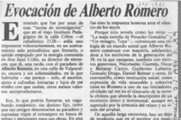 Evocación de Alberto Romero  [artículo] H. R. Cortés.