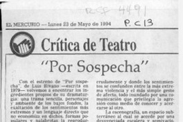 "Por sospecha"  [artículo] Carola Oyarzún L.