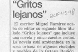 "Gritos lejanos"  [artículo].