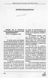 Reseñas bibliográficas  [artículo] Ricardo López P.