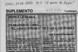 "El amigo piedra" de Pablo de Rokha