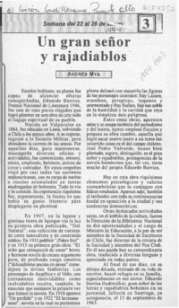 Un gran señor y rajadiablos  [artículo] Andrés Mya.