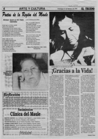 Gracias a la vida!  [artículo] Amparo Pozo.