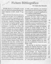 Fichero bibliográfico  [artículo] Carlos René Ibacache.