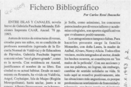 Fichero bibliográfico  [artículo] Carlos René Ibacache.