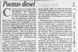 Poemas diesel  [artículo] Carlos León Pezoa.