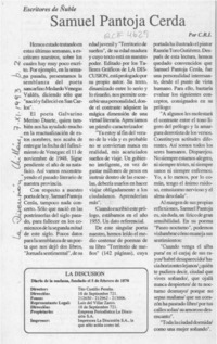 Samuel Pantoja Cerda  [artículo] C. R. I.