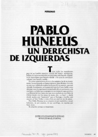 Pablo Huneeus, un derechista de izquierdas : [entrevista]