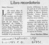 Libro recordatorio