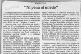 "Ni pena ni miedo"  [artículo] Mauritius.
