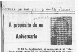 A propósito de un aniversario  [artículo] E. J.