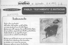 Pablo, "testamento" e invitación  [artículo].