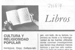 Cultura y religiosidad popular