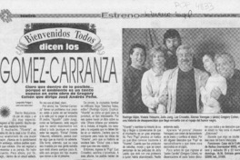 Bienvenidos todos dicen los Gómez-Carranza  [artículo] Leopoldo Pulgar I.