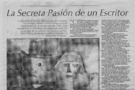 La secreta pasión de un escritor  [artículo] Paula Véliz G.