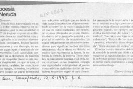 La poesía de Neruda  [artículo] Eliana Godoy Godoy.