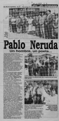Pablo Neruda un hombre, un poeta --  [artículo].