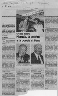 Neruda, la sobrina y la poesía chilena  [artículo] Carlos Iturra.
