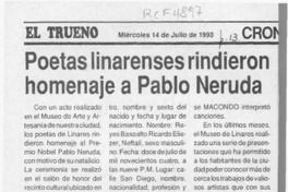 Poetas linarenses rindieron homenaje a Pablo Neruda  [artículo].