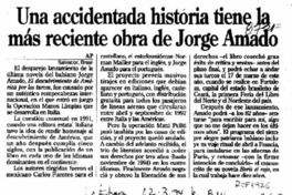 Una Accidentada historia tiene la más reciente obra de Jorge Amado  [artículo].