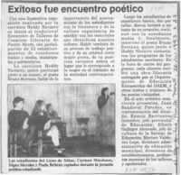 Exitoso fue encuentro poético  [artículo].