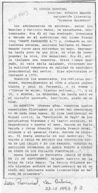 El Neruda personal  [artículo] Roberto Bescós.