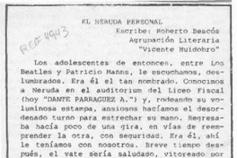 El Neruda personal  [artículo] Roberto Bescós.