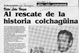 Al rescate de la historia colchagüina  [artículo].