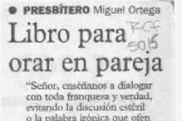 Libro para orar en pareja  [artículo].