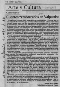 Cuentos "embarcados en Valparaíso  [artículo] Germán López Droguett.