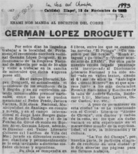 Germán López Droguett  [artículo].