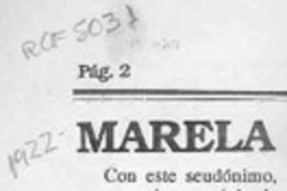 Marela  [artículo] Rebeca Navarro.