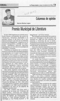 Premio Municipal de Literatura