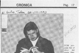 U. Católica del Maule presenta hoy libro de poeta linarense  [artículo].