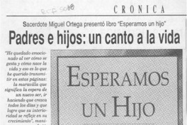 Padres e hijos, un canto a la vida  [artículo] Mariola Rubilar.
