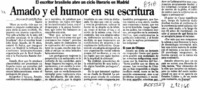 Amado y el humor en su escritura  [artículo] Antonio Puente.