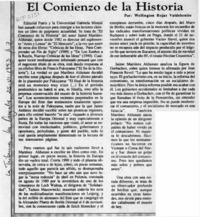 El comienzo de la historia