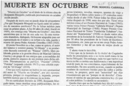 Muerte en octubre  [artículo] Manuel Cabrera.