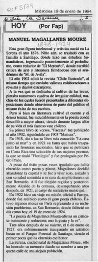Manuel Magallanes Moure  [artículo] Fap.