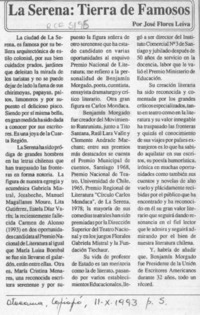 La Serena, tierra de famosos  [artículo] José Flores Leiva.