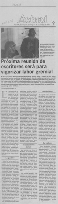 Próxima reunión de escritores será para vigorizar labor gremial